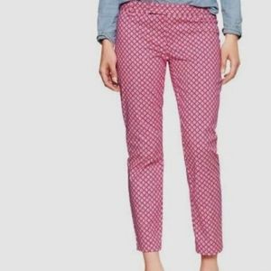 gap red and blue lantern printed slim cropped pants
